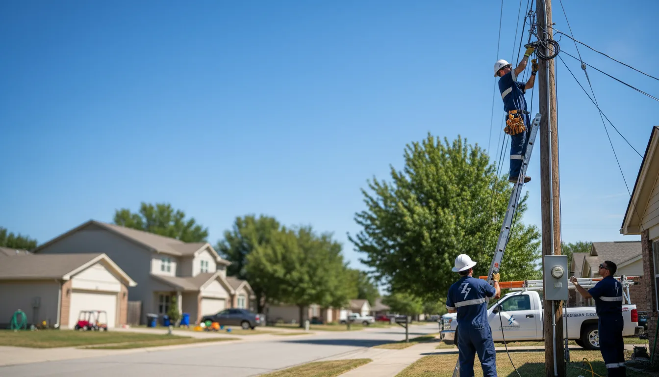 Residential electrician providing installation services in Hull, IA